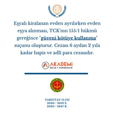 Türk Ceza Kanunu 155/1 Hükmü Gereğince Güveni Kötüye Kullanma Suçunun Oluşması